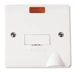 Click Scolmore Mode Fused Spur Unit With Neon 13A 1 Gang White - CMA053