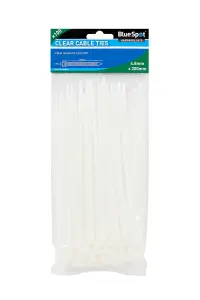 Blue Spot Tools - 100 Pce 4.8mm X 200mm White Cable Ties