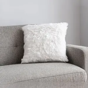 Dunelm Snowball White Cushion, Modern, Acrylic