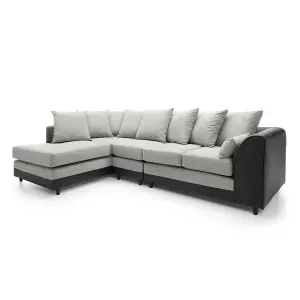 Dylan Large Corner Sofa Left Facing in Light Grey