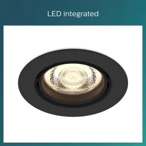 Philips LED Impala WarmGlow Functional Downlight Black