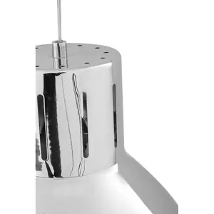 Interiors by Premier Jasper Bowl Shaped Pendant Light with Chrome Finish