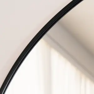 Jobu home - Akiko - Full Length Black Metal Arched Mirror - 200cm x 120cm