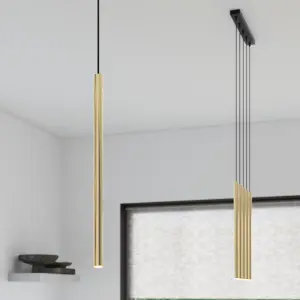 Pastelo Steel Golden Gloss 1 Lights Modern Pendant Ceiling Light