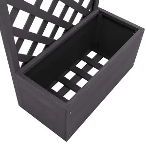 Berkfield Trellis Planter 65x30x135 cm WPC