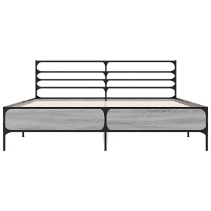 Berkfield Bed Frame without Mattress Grey Sonoma 160x200 cm