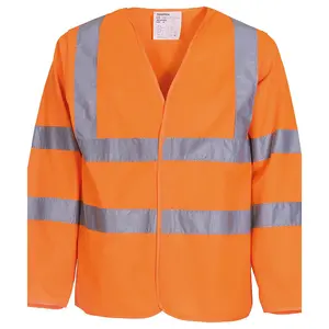 Yoko Mens Hi-Vis Long Sleeve Waistcoat / Jacket