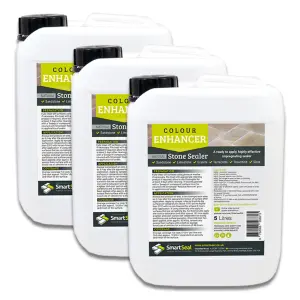 Smartseal Stone Sealer, Sandstone Sealer, Natural Stone Sealer Colour Enhancer Impregnating, for Limestone, Slate, & More, 3x5L