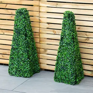 Woodside Topiary Obelisk Leaf Effect 2 PACK