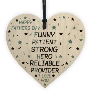 Red Ocean Fathers Day Gifts Dad Daddy Gifts Novelty Wooden Heart Sing Gift For Dad Gift From Daughter Son