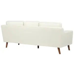 3 Seater Fabric Sofa Off-White LOKKA