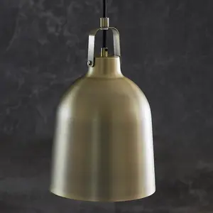 Luminosa Lazenby Dome Ceiling Pendant Antique Brass