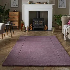 Mayfair Esme 120x170cm Mauve Wool Rug