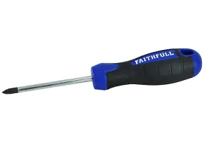 Faithfull  Soft Grip Screwdriver Pozidriv Tip PZ2 x 100mm FAISDPZ2