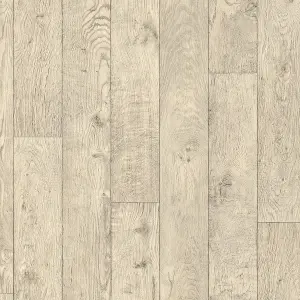 Beige Brown Wood Effect Vinyl Flooring, Contract Commercial Vinyl Flooring with 2.4mm Thickness-8m(26'3") X 2m(6'6")-16m²