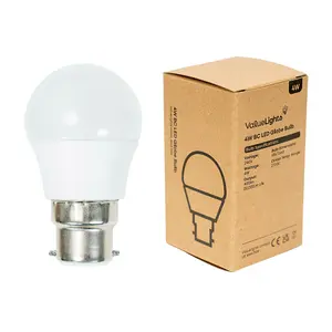 ValueLights Pack of 6 4w LED BC B22 Golfball Energy Saving Long Life Light Bulbs 2700K Warm White