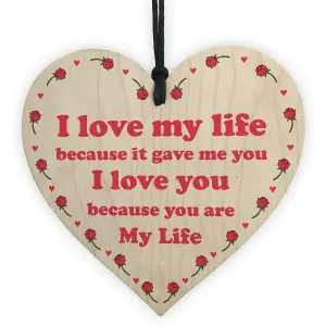 Valentines Day Anniversary Gift For Him Her Wood Heart Love Gift For Men Women