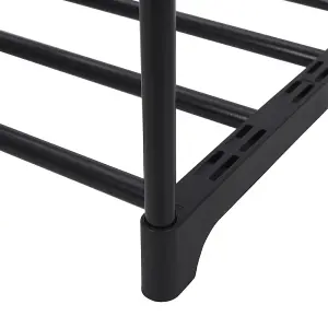 10 Tier Rack Customizable Metal Shoe Rack in Black, Assembly Required