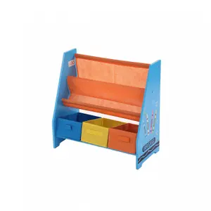 Oypla Childrens Organisation Crayon Bookcase Shelf Storage Rack Sling