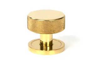 From The Anvil Polished Brass Brompton Mortice/Rim Knob Set Knob (Plain)