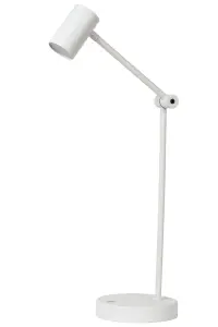 Lucide Tipik Modern Rechargeable Floor reading lamp - Battery - LED Dim. - 1x3W 2700K - 3 StepDim - White