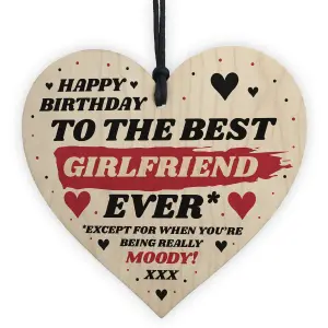 Funny Joke Gift For Girlfriend Birthday Wooden Heart Best Girlfriend Gift For Her