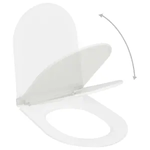 Soft-close Toilet Seat with Quick-release Design White