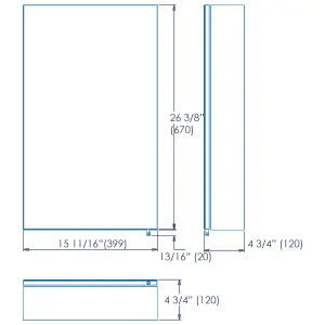 Croydex Dawley White Double Bathroom Wall cabinet With 2 mirror doors (H)690mm (W)600mm