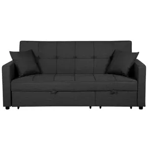 Beliani Modern Sofa Bed GLOMMA Dark Grey