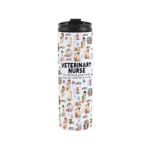 Vet Travel Mug - Novelty Trades Gift Stainless Steel Vacuum-Sealed Double-Walled Hot/Cold Drinks Travel Flask