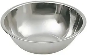 Set Of 4 Stainless Steel Deep Mixing Bowl Kitchen Cooking Salad Fruit Serving 18cm