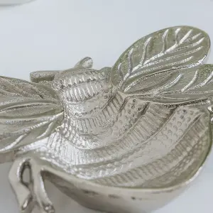 Melody Maison Silver Bumblebee Trinket Tray