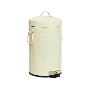 3L Retro Vintage Pedal Bin US Style Dustbin for Bathroom & Kitchen Waste