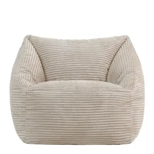 icon Kids Morgan Corduroy Armchair Bean Bag Natural Beige Childrens Bean Bags