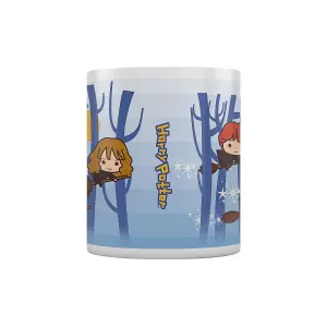 Harry Potter Flying Chibi Mug White/Blue (One Size)