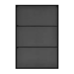 Alcantera Rectangle Metal Frame Wall Mirror Simple and Elegant Modern Design Black / 120cm H x 80cm W