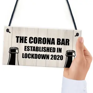 Funny Bar Sign For Garden Man Cave Home Bar Lockdown Corona Bar Gift