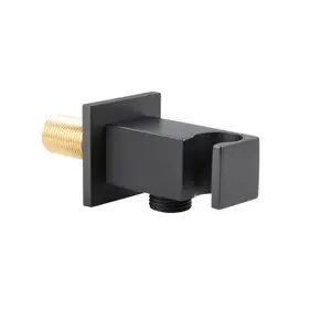 Matt Black Square Concealed Thermostatic Shower Valve Rainfall Set