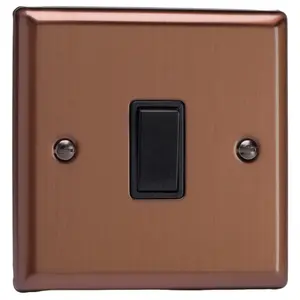 Varilight 1-Gang 10A Intermediate Rocker Switch Brushed Bronze