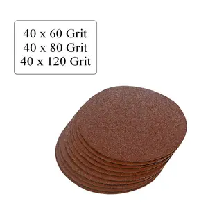 120 x Mixed Grit Hook and Loop 2 Inch Sanding Discs for Orbital Air Sanders