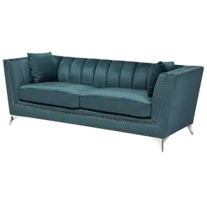 Velvet Sofa Set Teal Blue GAULA