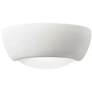 Dimmable LED Wall Light Unglazed Ceramic Semi Dome Lounge Lamp Lighting Fitting