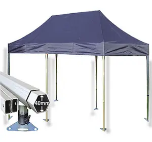 3m x 6m Extreme 40 Instant Shelter Pop Up Gazebos Frame & Canopy - Navy Blue