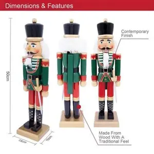 The Christmas Workshop 81560 50cm Tall Wooden Nutcracker Soldier