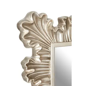 Interiors by Premier Champagne Finish Clamshell Design Wall Mirror