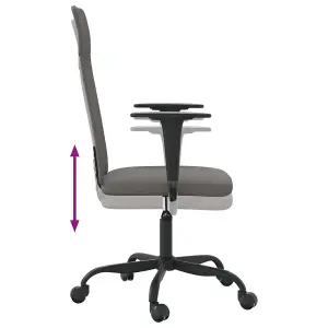 Berkfield Office Chair Dark Grey Fabric