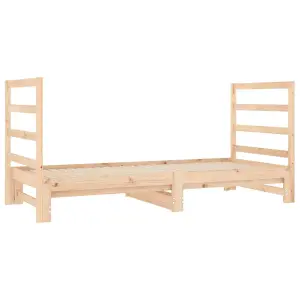 Berkfield Pull-out Day Bed 2x(90x190) cm Solid Wood Pine