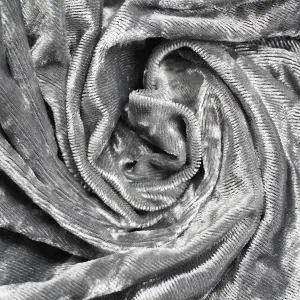 3x3M Crushed Velvet Backdrop, Photography Background Blackout Curtain - Silver