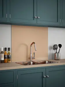 Rose Gold Glass Kitchen Self Adhesive Splashback 900mm x 750mm