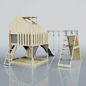 PolarPlay Kids Climbing Tower & Playhouse with Swing and Slide - Climb & Swing Ragna Mist